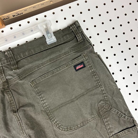 Dickies Carpenter Pants Men's 38x30 Dark Green Work Wear Tactical Straight Leg - Picture 3 of 7